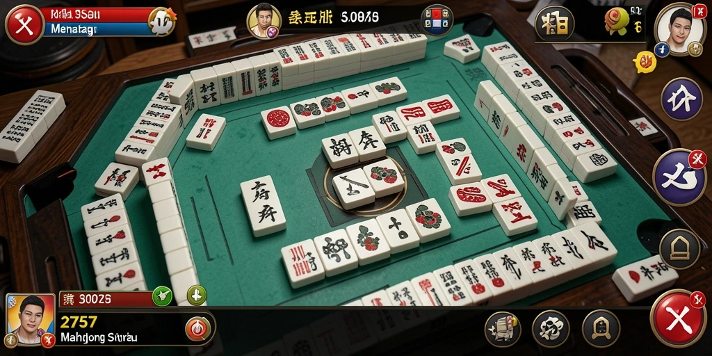 Tampilan gameplay Mahjong yang seru dan menantang di 2757.