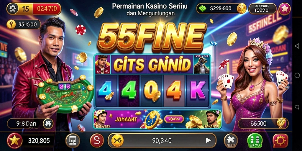 Tampilan permainan Kasino yang seru dan menarik di 55FIVE.