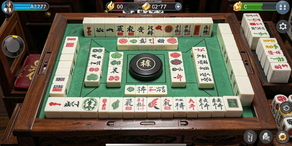 Tampilan gameplay seru A7777 yang penuh teka-teki Mahjong.