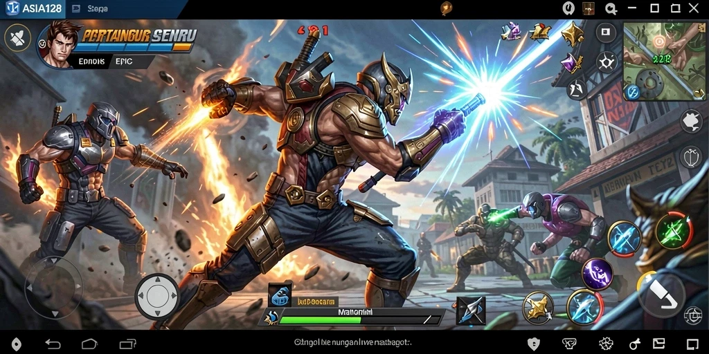 Tampilan gameplay ASIA128 yang penuh aksi dan menegangkan.