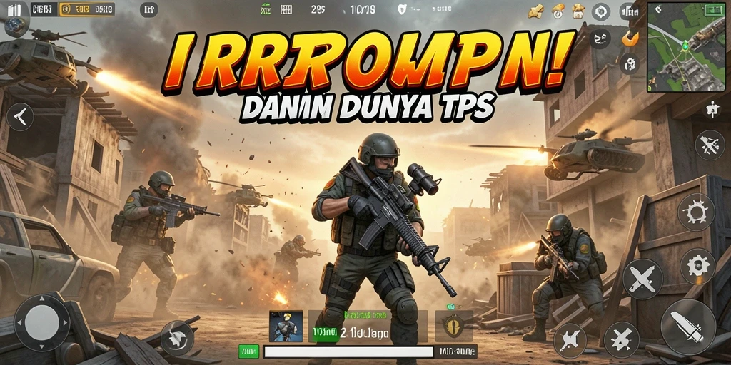 Tampilan menarik dari gameplay BROJP dalam pertempuran TPS.
