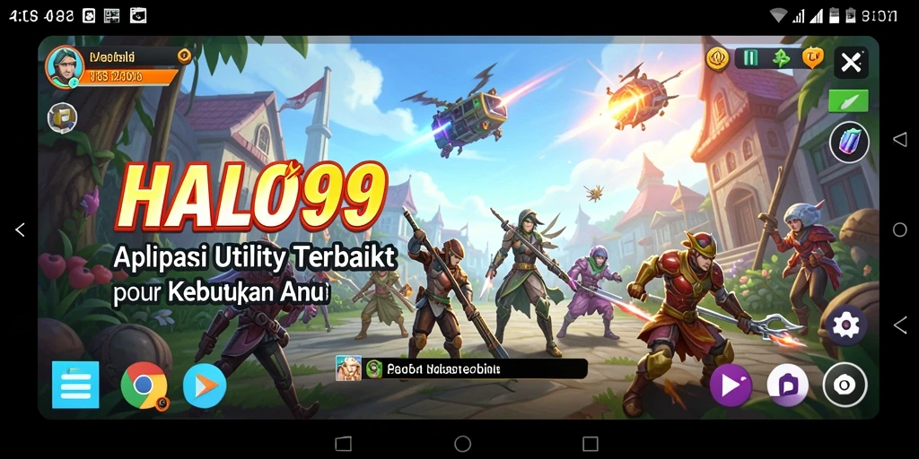 Screenshot utama HALO99 menunjukkan antarmuka aplikasi yang intuitif dan interaktif.