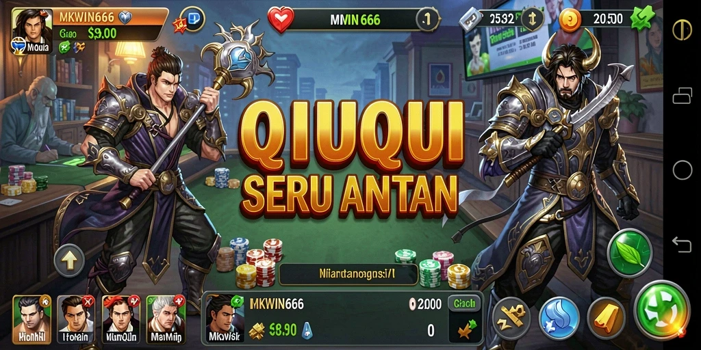 Tampilan gameplay QiuQiu yang memukau dan menarik.
