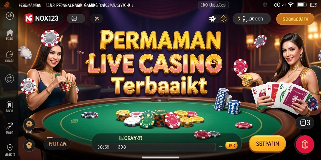 Tampilan utama gameplay Live Casino yang menarik dan interaktif di NOX123.