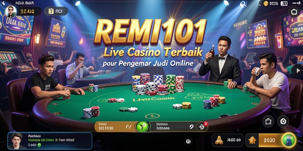 Screenshot gameplay Live Casino yang menarik dan interaktif dari REMI101.