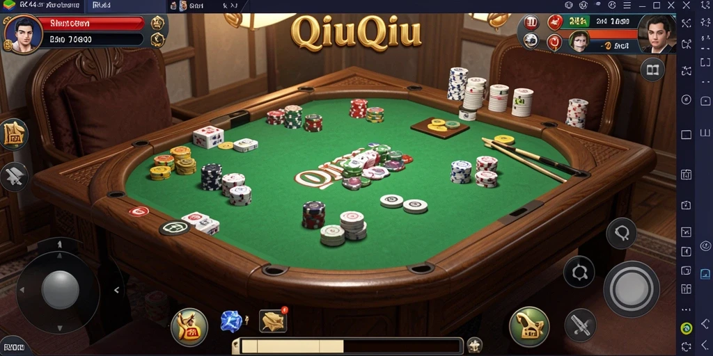 Screenshot permainan QiuQiu RR44 yang menarik dan menghibur.