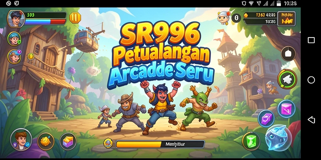 Screenshot dari gameplay SR996 yang penuh aksi dan warna.
