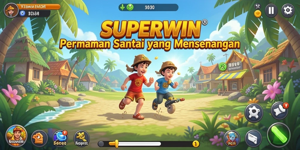 Tangkapan layar gameplay SUPERWIN yang menarik.