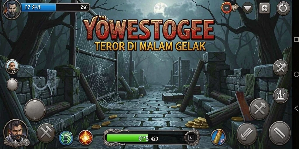 Tampilan gameplay YOWESTOGEL yang mencekam dan merenung.